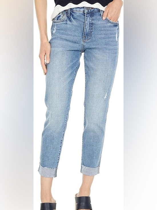 Kut from the Kloth Denim - Kut from the Kloth Light Blue Catherine Fab Ab Boyfriend Jeans Size 14